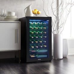 Danby Freestanding 7-Shelf Wine Cooler - LED - 36 Bottles - Black