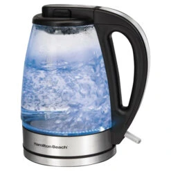 Hamilton Beach Electric Kettle - Glass - LED - 360° Cordless Base - 1.7-L