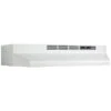 Broan BU2 Series 24-Inch Under-Cabinet Range Hood, 210 Max Blower CFM, White With Black Trim