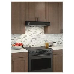 Broan Antero 30-Inch Convertible Under-Cabinet Range Hood, 300 Max Blower CFM, Black Stainless Steel -Cheap My Cook Nest Store 09095121d L