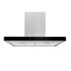 Broan 30-in Stainless Steel With Black Glass Convertible Wall-Mounted T-Style Chimmey Range Hood