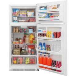 Frigidaire Reversible Swing Door Pocket Handle Top-Freezer Fridge - 18-cu Ft - 30-in - White -Cheap My Cook Nest Store 10355212c L