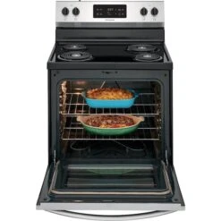 Frigidaire Freestanding Stainless Steel Electric Range - 4 Burner Coil Top - CSA Listed - 5.3-cu Ft -Cheap My Cook Nest Store 10355487d L