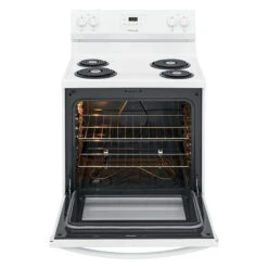 Frigidaire Freestanding Electric Oven - White - 4-Coil Burners - 30-in X 5.3-cu Ft Capacity