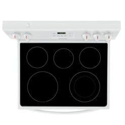 Frigidaire White Freestanding Electric Range - 5 Burner Ceramic Glass Cooktop - CSA Listed - 5.3-cu Ft -Cheap My Cook Nest Store 10355495c L
