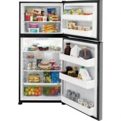 Frigidaire Top-Freezer Refrigerator - Reversible Self-Closing Doors - 30-in - 18-cu Ft - Stainless Steel -Cheap My Cook Nest Store 10355510d L