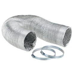 Imperial Semi-Rigid Foil Ducting With Clamps - 4" X 8'