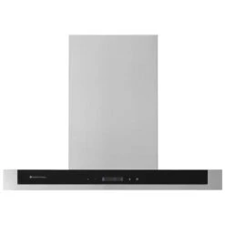 MISTRAL 30-in Stainless Steel And Vitrified Black Glass Ducted Wall-Mounted Range Hood -Cheap My Cook Nest Store 16505023 L