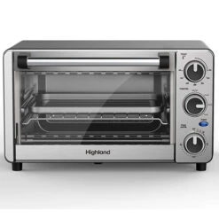 Highland 4-Slice Stainless Steel Toaster Oven With Air Fry