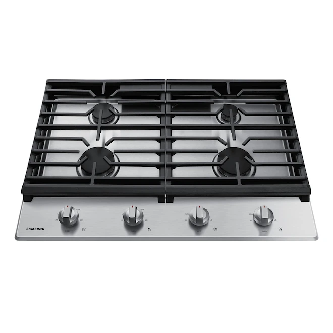 Samsung Gas Cooktop With 4 Burners - 45,000 BTU - 30-in - Stainless Steel 1 Samsung Gas Cooktop With 4 Burners - 45,000 BTU - 30-in - Stainless Steel