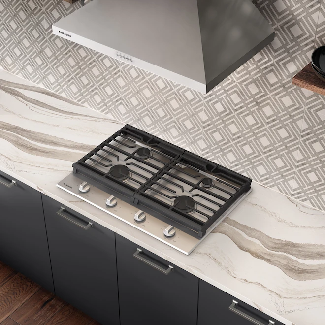 Samsung Gas Cooktop With 4 Burners - 45,000 BTU - 30-in - Stainless Steel 5 Samsung Gas Cooktop With 4 Burners - 45,000 BTU - 30-in - Stainless Steel - Image 5