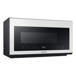 Samsung Bespoke 2.1-cu. Ft. Over-the-Range Microwave With Sensor Cooking Controls (Fingerprint-Resistant White)