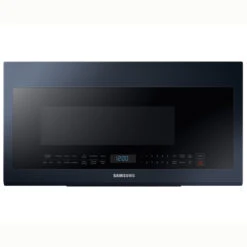 Samsung Bespoke 2.1-cu. Ft Over-the-Range Microwave With Sensor Cooking (Fingerprint Resistant Navy Blue)