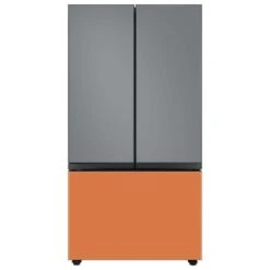 Samsung Bespoke Freezer Drawer Panel For 3-Door Refrigerator - Glass - Clementine - 35.63 X 23.5 X 1.13-in