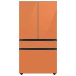 Samsung Bespoke Freezer Drawer Panel For 4-Door Refrigerator - Glass - Clementine - 35.63 X 22.25 X 1.25-in -Cheap My Cook Nest Store 22945465c L