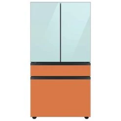 Samsung Bespoke Freezer Drawer Panel For 4-Door Refrigerator - Glass - Clementine - 35.63 X 22.25 X 1.25-in