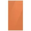 Samsung Bespoke Upper Panel For 4-Door Refrigerator - Glass - Clementine - 17.63 X 35.5 X 0.75-in
