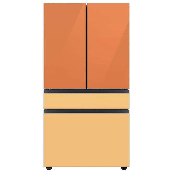 Samsung Bespoke Upper Panel For 4-Door Refrigerator - Glass - Clementine - 17.63 X 35.5 X 0.75-in 2 Samsung Bespoke Upper Panel For 4-Door Refrigerator - Glass - Clementine - 17.63 X 35.5 X 0.75-in - Image 2