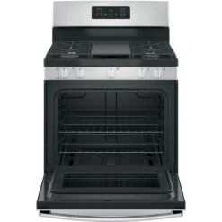 GE Gas Range With Steam Clean - 30-in - 5-cu Ft - Stainless Steel -Cheap My Cook Nest Store 23085255b L