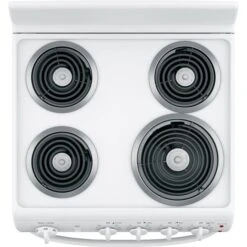 GE Freestanding 4 Coil Burners Front Controls Electric Range - 24-in - 2.9-cu Ft - White -Cheap My Cook Nest Store 23085451e L