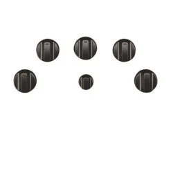GE Café Cooktop Control Knobs - Black Stainless Steel - 6-Pieces -Cheap My Cook Nest Store 23085508 L