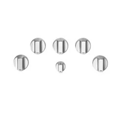GE Café Gas Cooktop Control Knobs - Brushed Stainless Steel - Set Of 6 -Cheap My Cook Nest Store 23085515 L