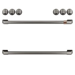 GE Café Gas Range Brushed Black Knobs And Handles