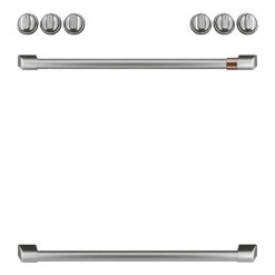 GE Café Brushed Stainless Gas Range Knob And Handle Kit -Cheap My Cook Nest Store 23085522 L