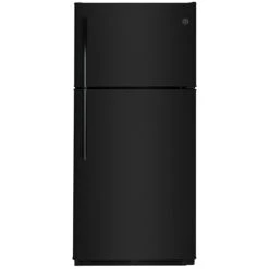 GE Top-Freezer Refrigerator - 30-in - 18.02-cu Ft - Black