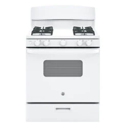 GE Appliances Freestanding Gas Oven - White - 4 Burners - Rotatory Knobs - 30-in X 4.8-cu Ft -Cheap My Cook Nest Store 23085656 L