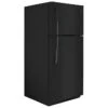 GE - Top Freezer Refrigerator - 30-in - 18-cu Ft - Black