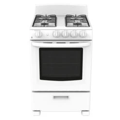 GE 24-in Free-Standing Gas Range With Removable Backsplash And Broil Drawer - 2.9 Cu Ft - White -Cheap My Cook Nest Store 23085781 L