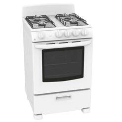 GE 24-in Free-Standing Gas Range With Removable Backsplash And Broil Drawer - 2.9 Cu Ft - White -Cheap My Cook Nest Store 23085781c L