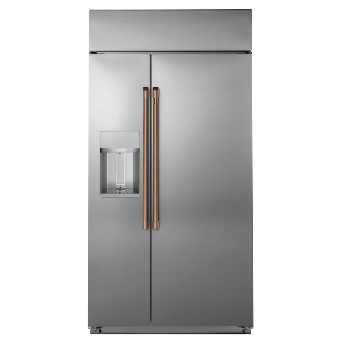 GE Café Customizable Side-by-Side Refrigerator Handle Kit - Brushed Copper 1 GE Café Customizable Side-by-Side Refrigerator Handle Kit - Brushed Copper