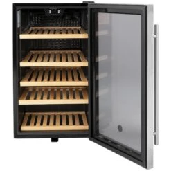 GE 31-Bottle Capacity (4.1-cu Ft) Stainless Steel Built-In/Freestanding 5-Shelf Beverage Center -Cheap My Cook Nest Store 23085862b L
