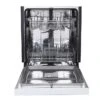 GE White Built-In Front Control Dishwasher With CleanSensor