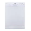 Moffat Built-in 24-in White Dishwasher - Sensor Clean - Stainless Steel Tub