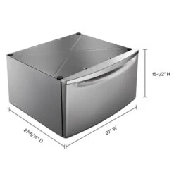 Pedestal With Storage Drawer 27" - Chrome Shadow 9 Pedestal With Storage Drawer 27" - Chrome Shadow -Cheap My Cook Nest Store 30005041da L