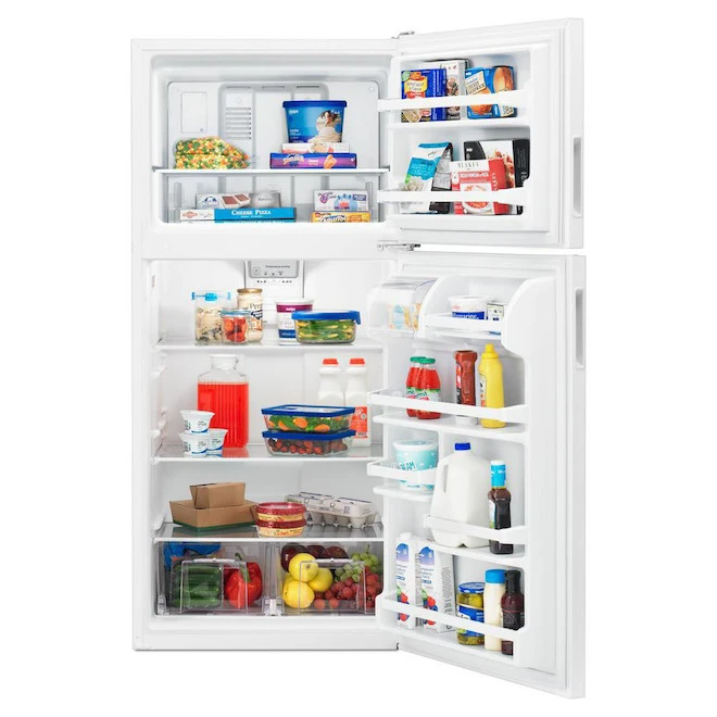 Amana Top-Freezer Refrigerator - 2 Humidity-Controlled Crispers - 18-cu Ft - White - 30-in 2 Amana Top-Freezer Refrigerator - 2 Humidity-Controlled Crispers - 18-cu Ft - White - 30-in - Image 2