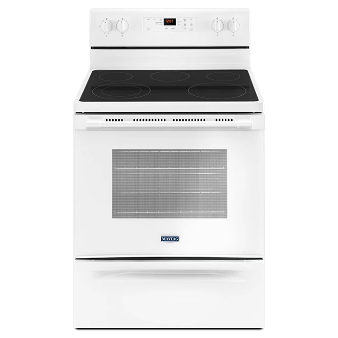 Free-Standing Electric Range - 5.3 Cu. Ft. - White 1 Free-Standing Electric Range - 5.3 Cu. Ft. - White