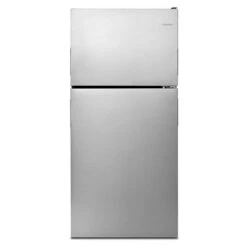 Amana Top-Freezer Refrigerator - 30-in - Reversible Door - 18.2-cu Ft - Stainless Steel
