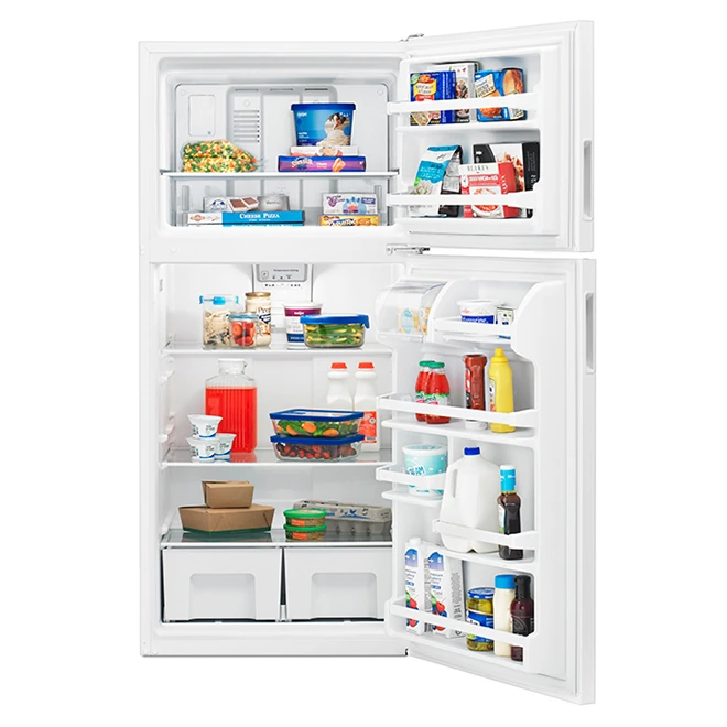 Amana Top-Freezer Refrigerator - 30-in - Reversible Door - 18.2-cu Ft - Stainless Steel 5 Amana Top-Freezer Refrigerator - 30-in - Reversible Door - 18.2-cu Ft - Stainless Steel - Image 5