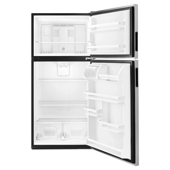 Amana Top-Freezer Refrigerator - 30-in - Reversible Door - 18.2-cu Ft - Stainless Steel 4 Amana Top-Freezer Refrigerator - 30-in - Reversible Door - 18.2-cu Ft - Stainless Steel - Image 4