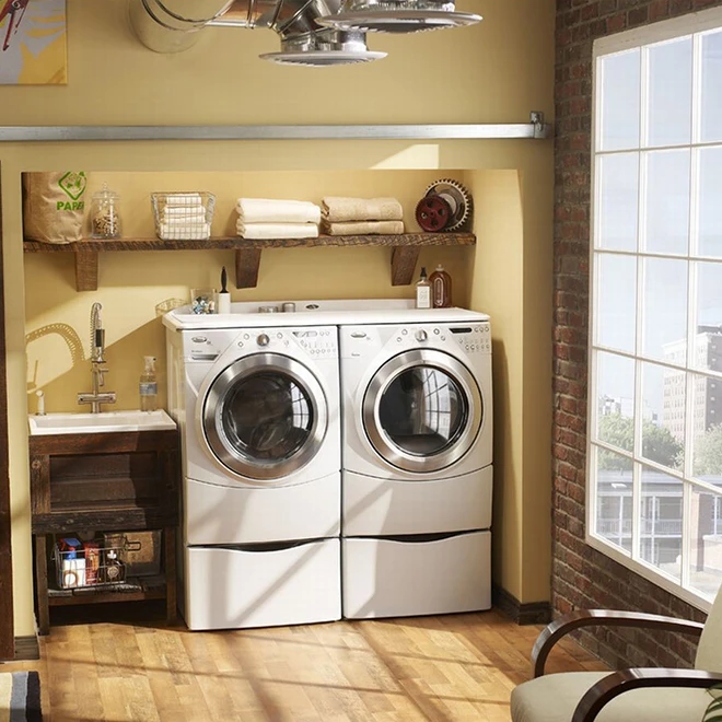 Whirlpool Pedestal With Drawer - Front Load Washer Or Dryer - 27" - White 2 Whirlpool Pedestal With Drawer - Front Load Washer Or Dryer - 27" - White - Image 2