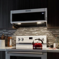 KitchenAid Charcoal Filter Microwave Oven - 5-Speed Dual Fan - 500 CFM - 10 1/4-in H X 30-in W X 18-in D - White