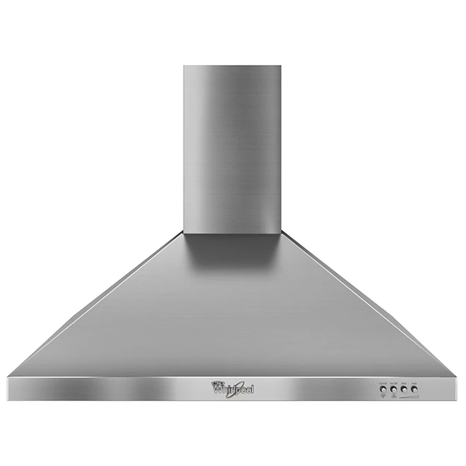 Whirlpool Wall Mount Range Hood - 300 CFM - Dishwasher Safe - Stainless Steel - 30-in W 1 Whirlpool Wall Mount Range Hood - 300 CFM - Dishwasher Safe - Stainless Steel - 30-in W