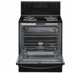 Whirlpool Freestanding Electric Range - Black 4 Burner Coil Top - Keep Warm Setting - 4.8-cu Ft
