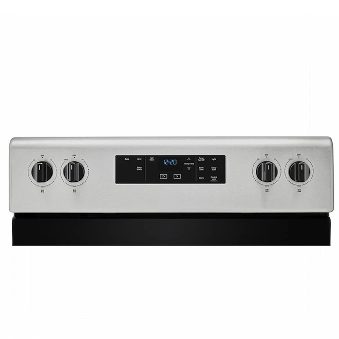 Whirlpool Freestanding Electric Oven - Stainless Steel/Black - 4-Coil Burners - 30-in X 4.8-cu Ft Capacity 3 Whirlpool Freestanding Electric Oven - Stainless Steel/Black - 4-Coil Burners - 30-in X 4.8-cu Ft Capacity - Image 3