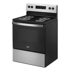 Whirlpool Freestanding Electric Oven - Stainless Steel/Black - 4-Coil Burners - 30-in X 4.8-cu Ft Capacity 8 Whirlpool Freestanding Electric Oven - Stainless Steel/Black - 4-Coil Burners - 30-in X 4.8-cu Ft Capacity -Cheap My Cook Nest Store 30006517e L