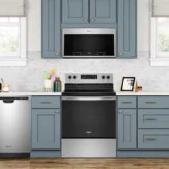 Whirlpool Stainless Steel Electric Range - 5 Burner Ceramic Glass Cooktop - Fingerprint Resistant - 5.3-cu Ft -Cheap My Cook Nest Store 30006519d L